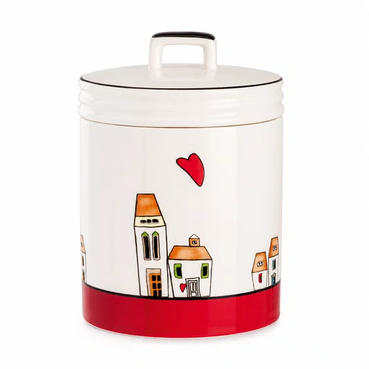 Pote Le Casette 14X19cm Vermelho - Egan