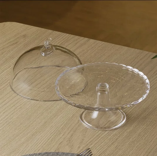Prato com Pe e Tampa Bird 19cm x 19cm