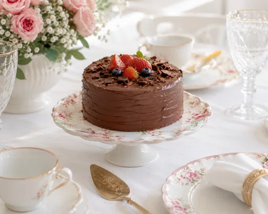 Prato de Bolo com Pé Vo Dulce - Scalla