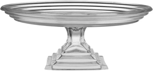 Prato de Bolo e Centro de Mesa Pilar 31cm Vidro