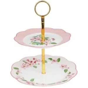 Prato de Doce 2 Camadas Horticool Pink 16.5x20.5 - Tea Delight