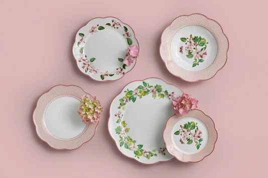 Prato de Doce 2 Camadas Horticool Pink 16.5x20.5 - Tea Delight