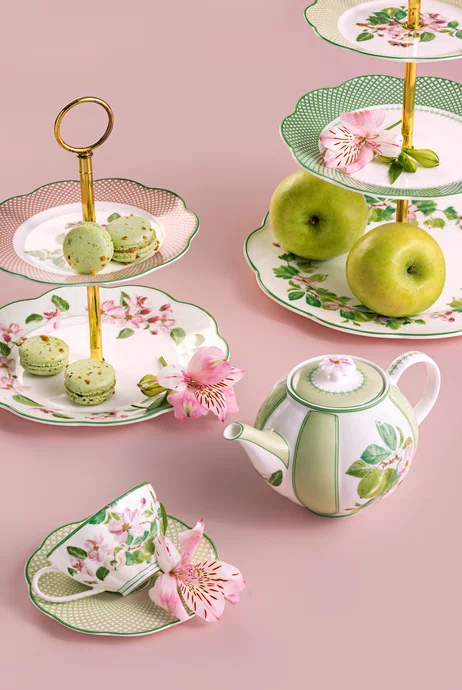 Prato de Doce 3 Camadas Horticool Green - Tea Delight