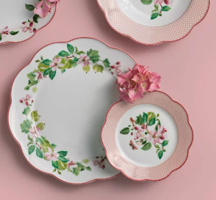 Prato de Jantar Flor de Maça Horticool Pink 26cm - Tea Delight
