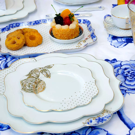 Prato de Jantar Flowers - Royal White - Pip studio