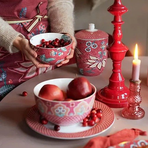Prato de Jantar Scallop Rosa - Flower Festival - Pip Studio