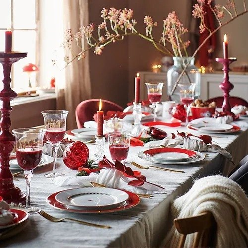 Prato de Jantar Vermelho - Love Birds - Pip Studio