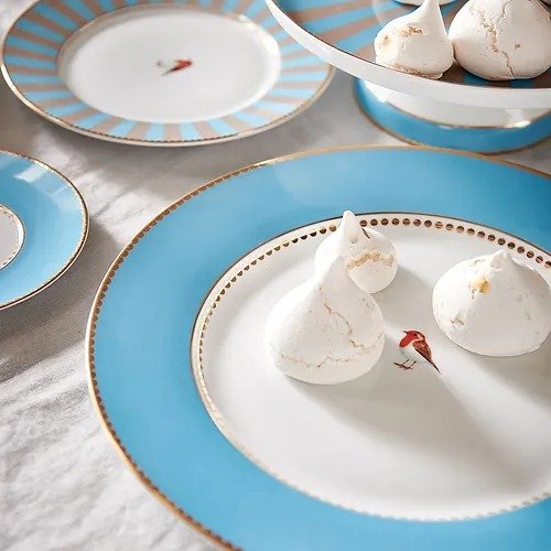 Prato de Pão Azul Stripes - Love Birds - Pip Studio