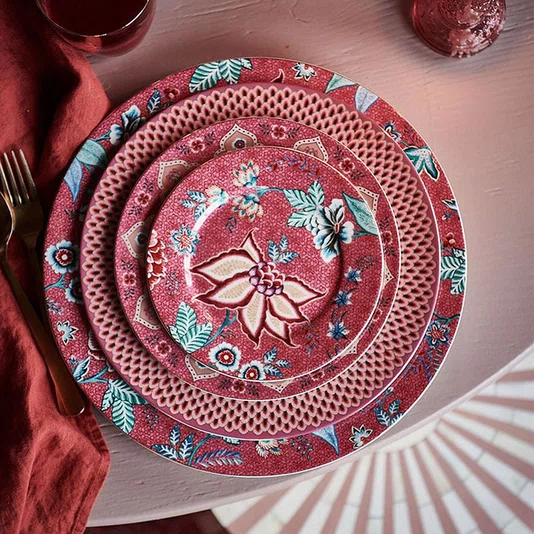 Prato de Pão Rosa - Flower Festival - Pip Studio