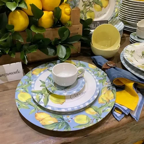 Prato de Sobremesa Citron Amalfitana 6 Pçs - Alleanza