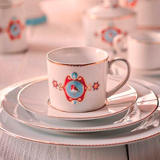 Prato de Sobremesa Branco Love Birds - Pip Studio