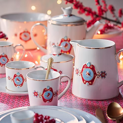 Prato de Sobremesa Branco Love Birds - Pip Studio