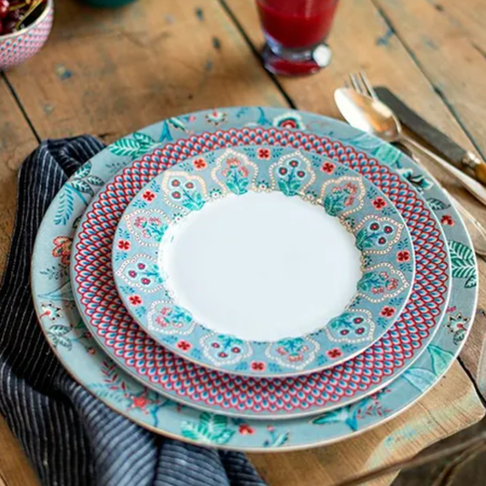 Prato de Sobremesa Deco Azul Flower Festival 21cm - Pip Studio