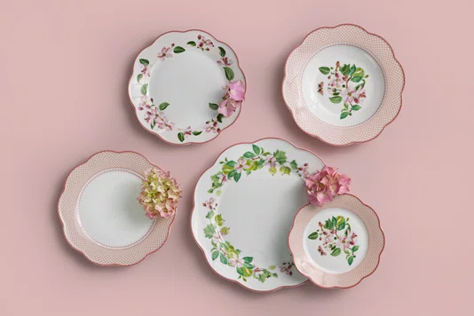 Prato de Sobremesa Flor Blossom Pink 20,5cm - Tea Delight
