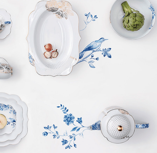 Prato de Sobremesa Flowers Royal White - Pip Studio