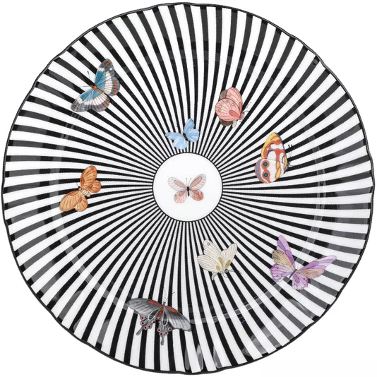 Prato de Sobremesa Listrado Kaleidoscope 22cm - Tea Delight