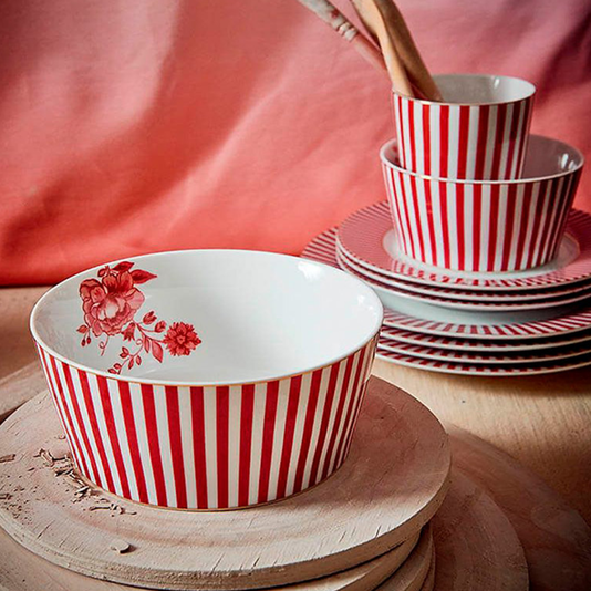 Prato de Sobremesa Stripes Rosa 21cm - Pip Studio