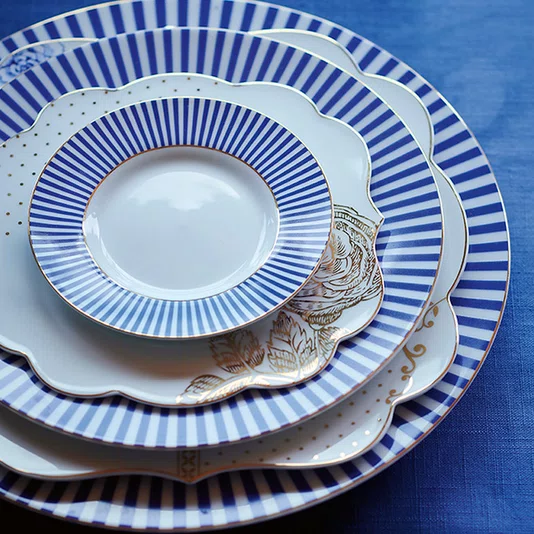 Prato de Sobremesa Stripes Royal - Pip Studio