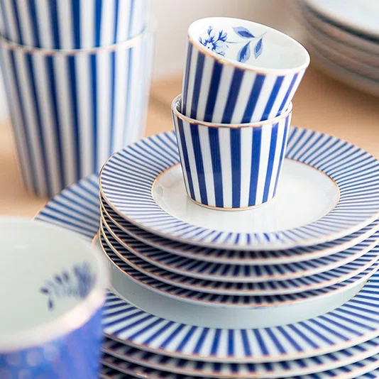 Prato de Sobremesa Stripes Royal - Pip Studio
