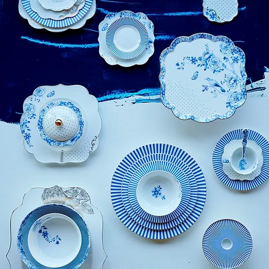 Prato de Sobremesa Stripes Royal - Pip Studio