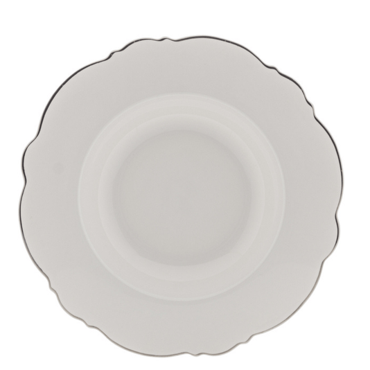 Prato Fundo Porcelana Maldivas Branco 6 Peças