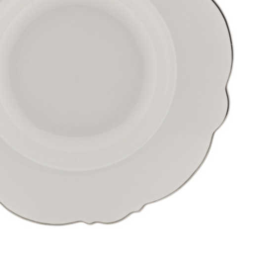 Prato Fundo Porcelana Maldivas Branco 6 Peças
