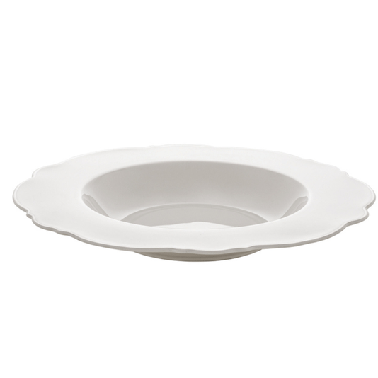Prato Fundo Porcelana Maldivas Branco 6 Peças