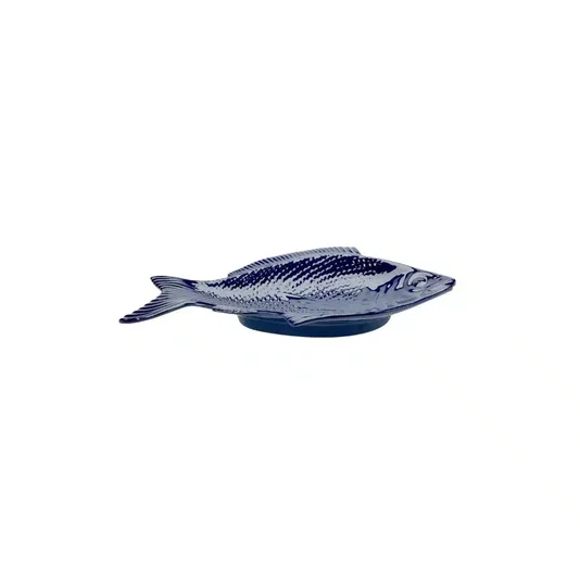 Prato Melamina Formato Peixe Grande Azul 51x18,5 - Entrecasa