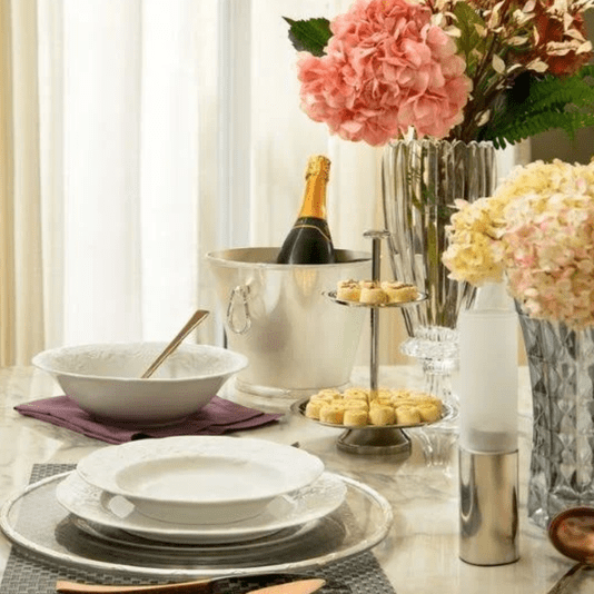 Prato Raso 6 Peças Porcelana 26cm Limoges Vendange - Wolff