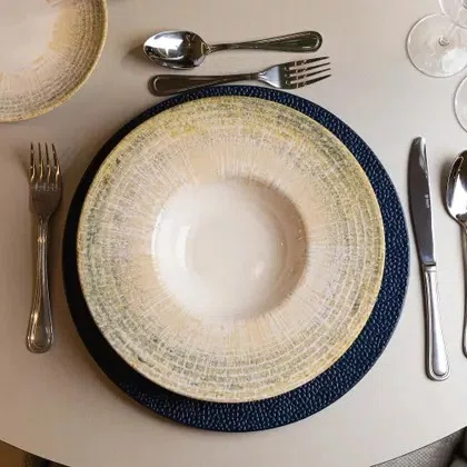 Prato Risoto Marea Off Ceramica 28cm  Unidade - Wolf
