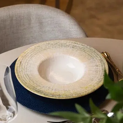 Prato Risoto Marea Off Ceramica 28cm  Unidade - Wolf