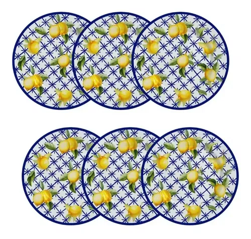 Prato Sobremesa Limone 6 Pçs - Alleanza