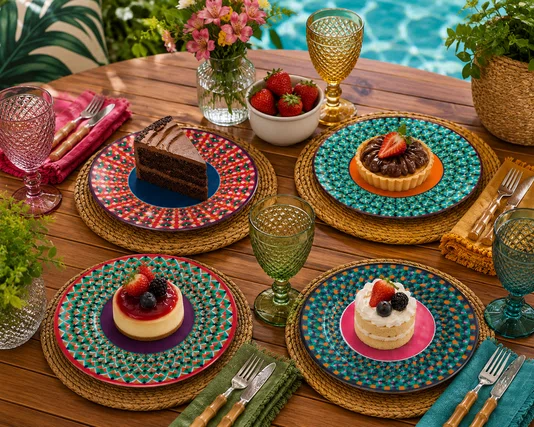 Prato Sobremesa Melamine Colore 21,5cm - Tuut