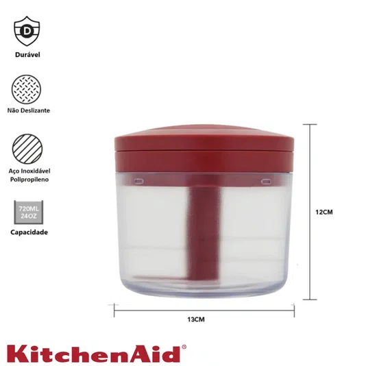 Processador de Alimentos Manual Triturador Moedor - Kitchenaid