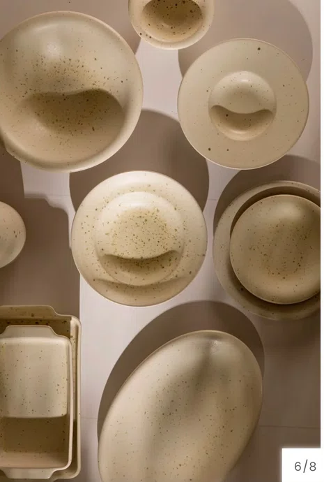 Refratario de Ceramica Mist Branco Matte 29cm X 17cm X 7cm