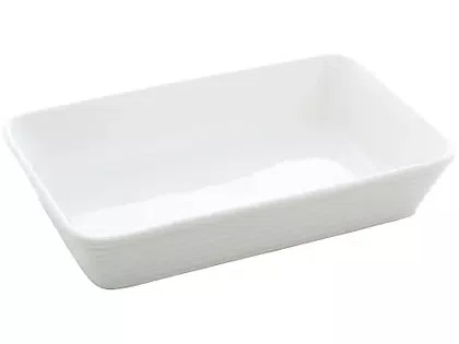 Refratario de Porcelana Linea Branco 25,5cm X 16,5cm X 5cm