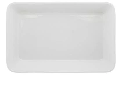 Refratario de Porcelana Linea Branco 25,5cm X 16,5cm X 5cm