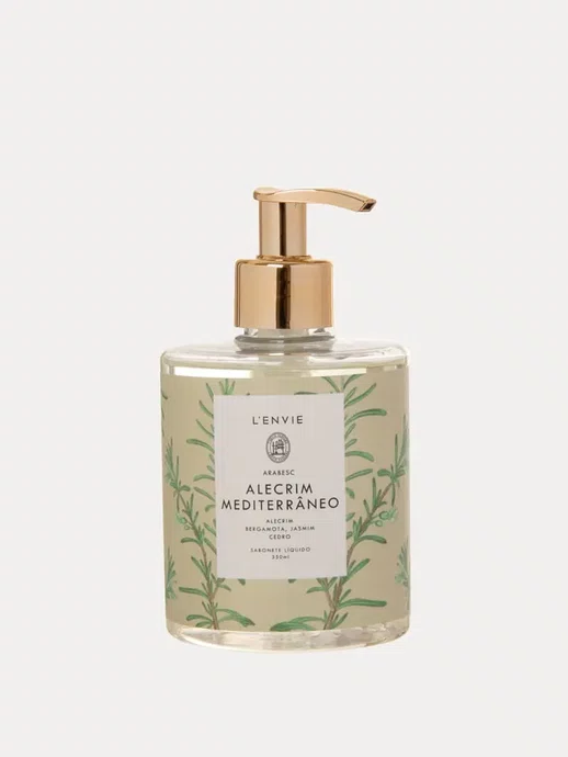 Sabonete Liquido Alecrim Mediterraneo 350ml - Lenvie