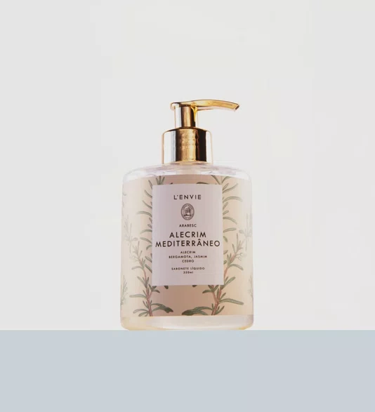 Sabonete Liquido Alecrim Mediterraneo 350ml - Lenvie