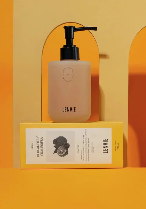 Sabonete Líquido Bergamota & Framboesa 220ml - Lenvie