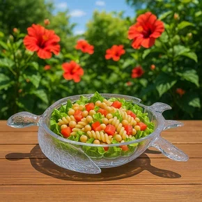 Saladeira Acrílico Formato Tartaruga 45,5x37cm - Entrecasa