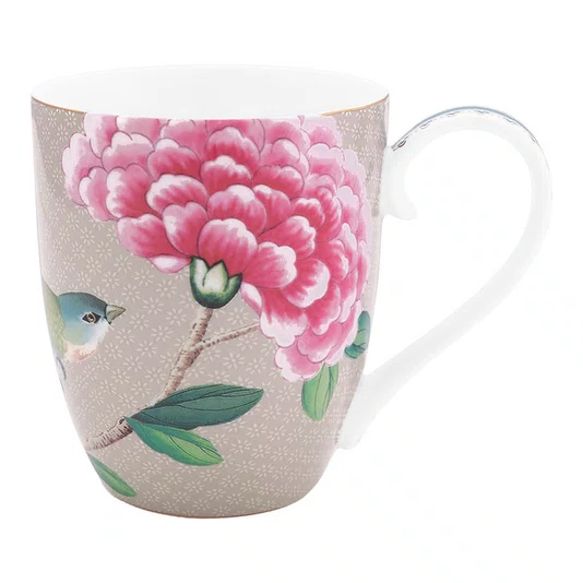 Set/2 Caneca Extra Grande Caqui Blushing Birds - Pip Studio