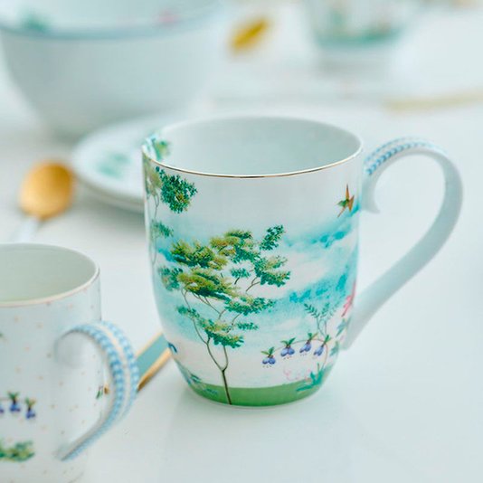 Set/2 Caneca Extra Grande Garça Branco Jolie - Pip Studio
