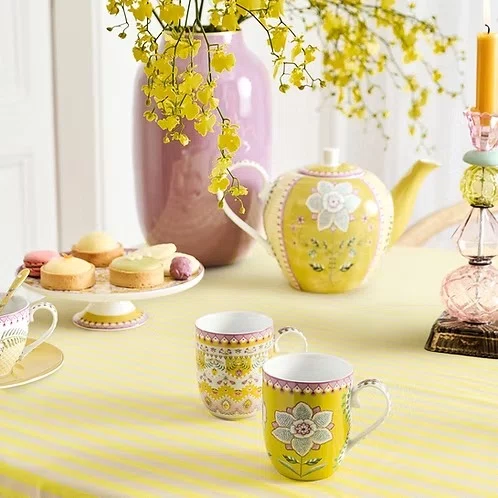 Set 2 Canecas Pequenas Amarelas Lily & Lotus - Pip Studio