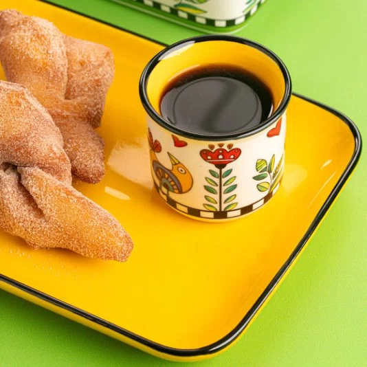 Set 2 Copos Espresso Nbc 90ml Amarelo Cocorico - Egan Italy