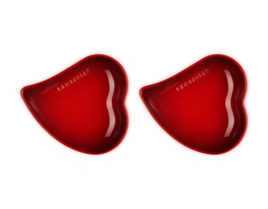 Set 2 Pratos Coração 16cm Sphere Petal Vermelho - Le Creuset