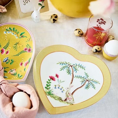 Set/2 Pratos em Forma de Coração Amarelo - La Majorelle - Pip Studio