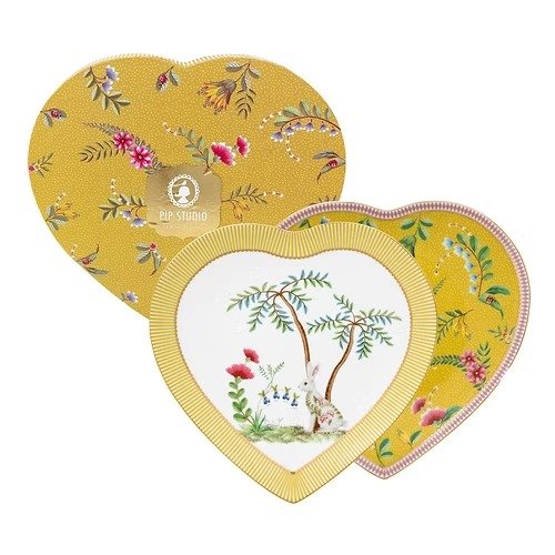 Set/2 Pratos em Forma de Coração Amarelo - La Majorelle - Pip Studio