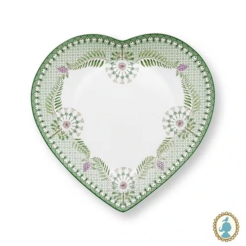 Set 2 Pratos Coração Lily & Lotus Verde - Pip Studio