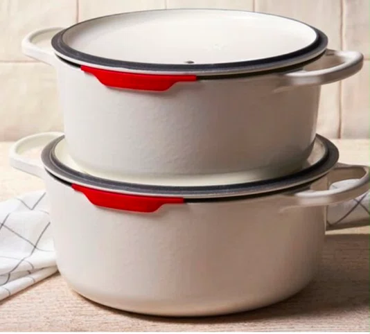 Set 2 Protetores de Silicone para Tampa Cerise/vermelho - Le Creuset